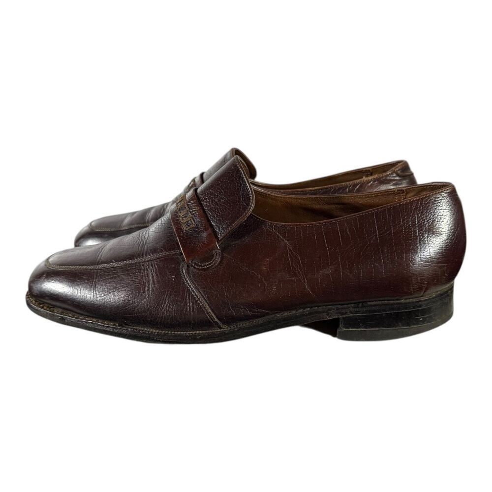 Florsheim Brown Leather Slip-On Dress Shoes Men’s 10D Classic Loafers 765334 - Picture 4 of 8